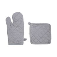 Juego Manopla+Agarrador Cocina Gris 