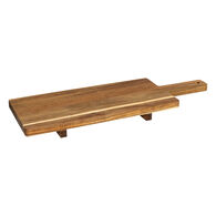 Tabla Con Mango Marr&oacute;n De Madera 70x25cm