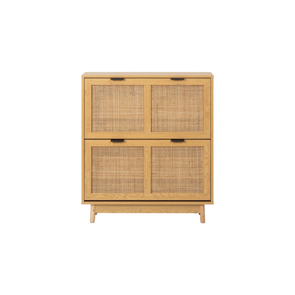 Sapateira em rattan com 2 compartimentos, , large