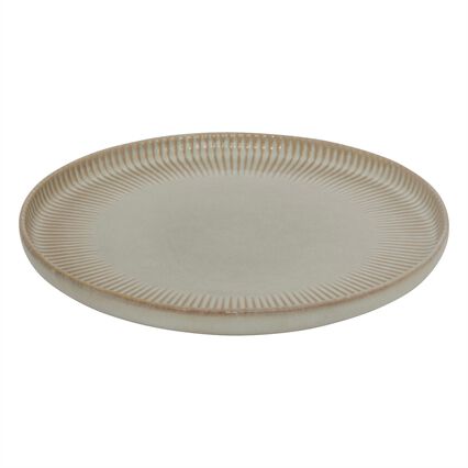 Prato raso CHLOE bege em cerâmica 27cm, , large