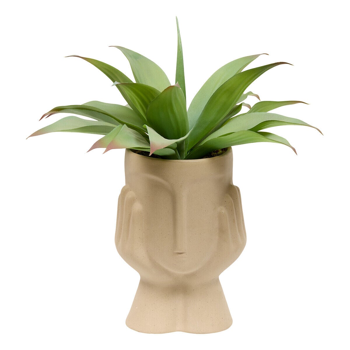 Planta agave artificial SIEN com vaso de cerâmica 48cm, , large