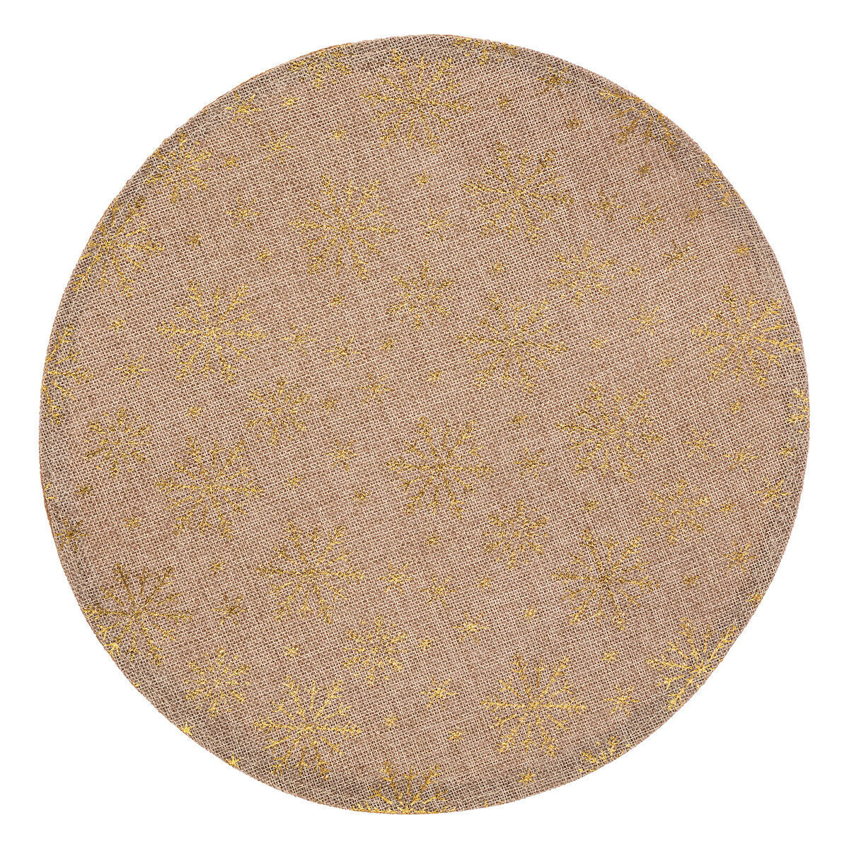 Individual de mesa bege com flocos de neve 38cm, , large
