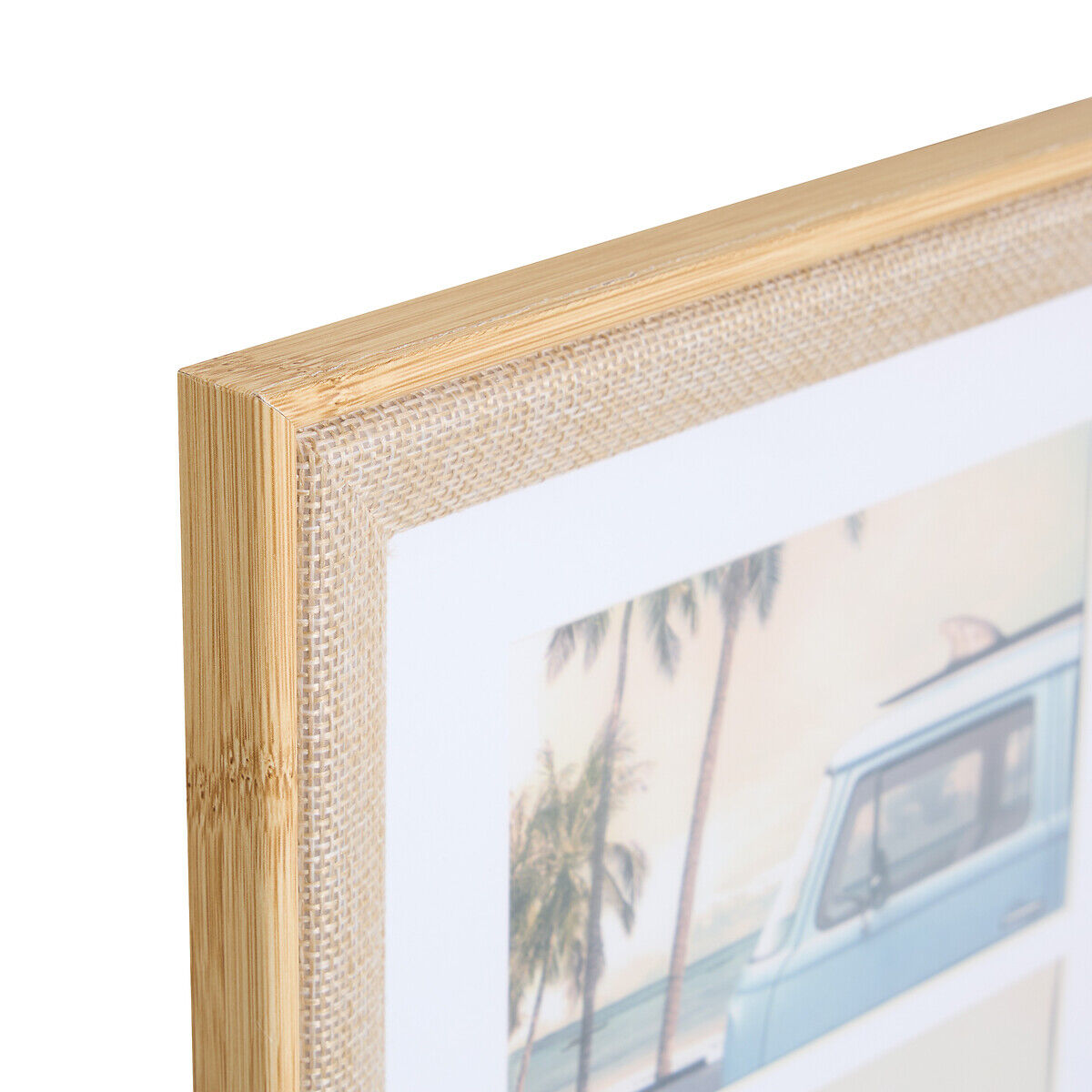 Multi photo frame ZERA beige, , large