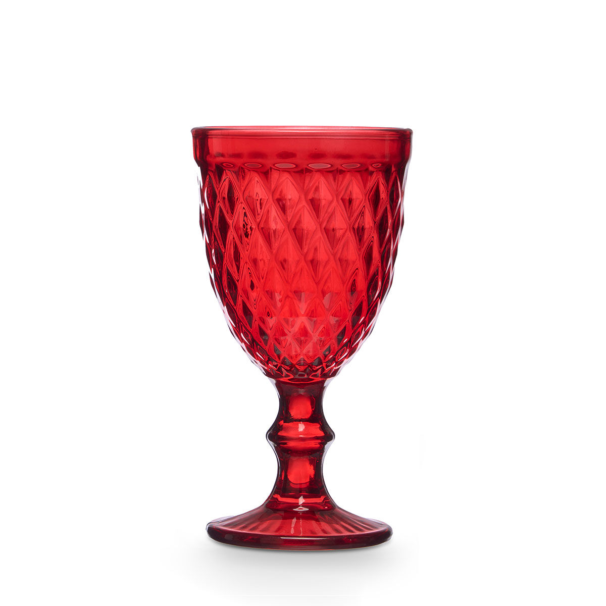 Copo De Água Diamante Vermelho Com Pé 33cl, , large