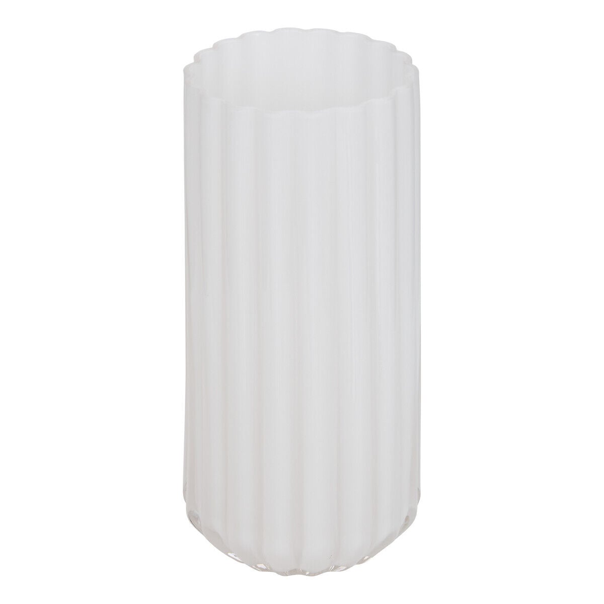 Jarra canelado FLEUR DE ROSA branco 28cm, , large