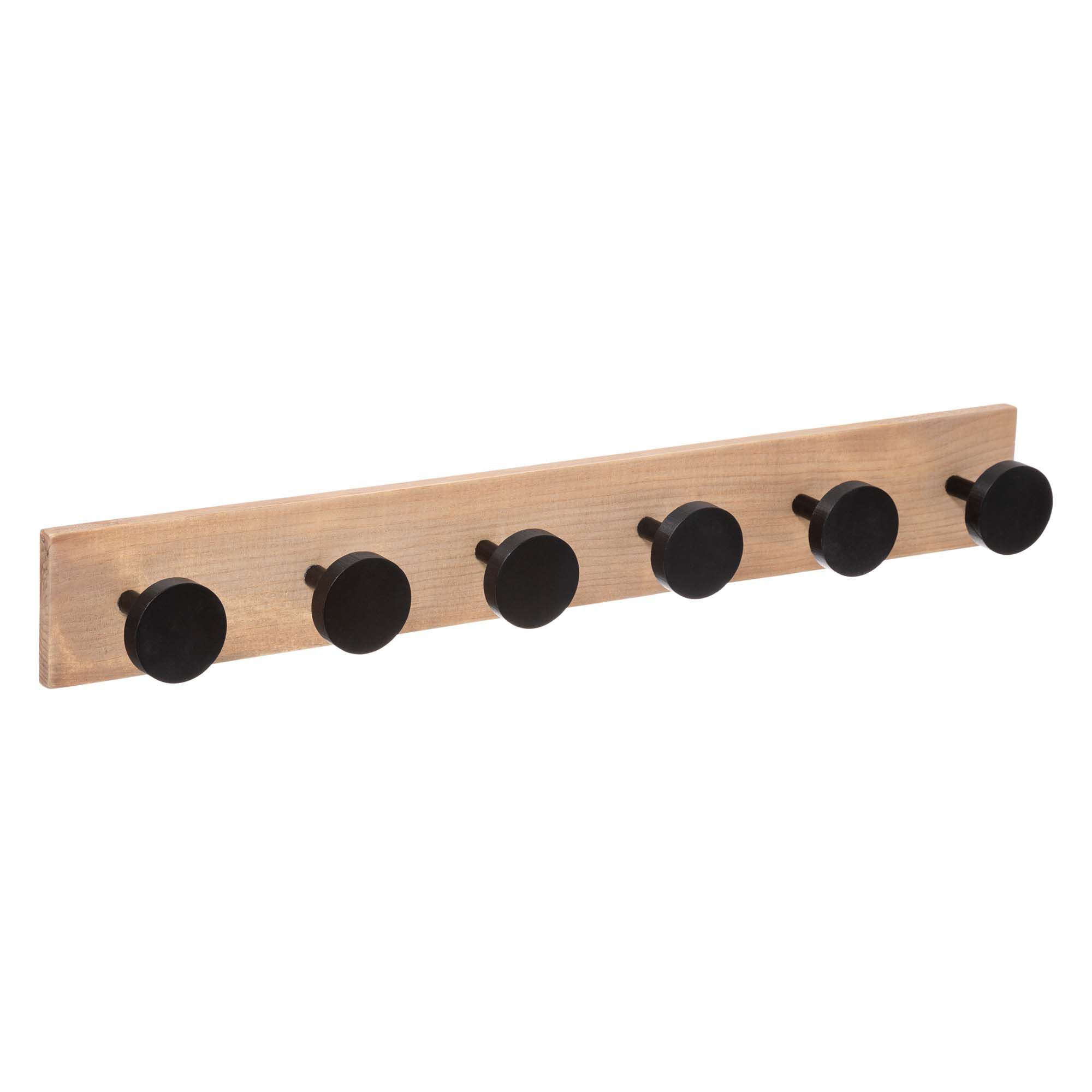 Cabide com 6 ganchos preto, , large