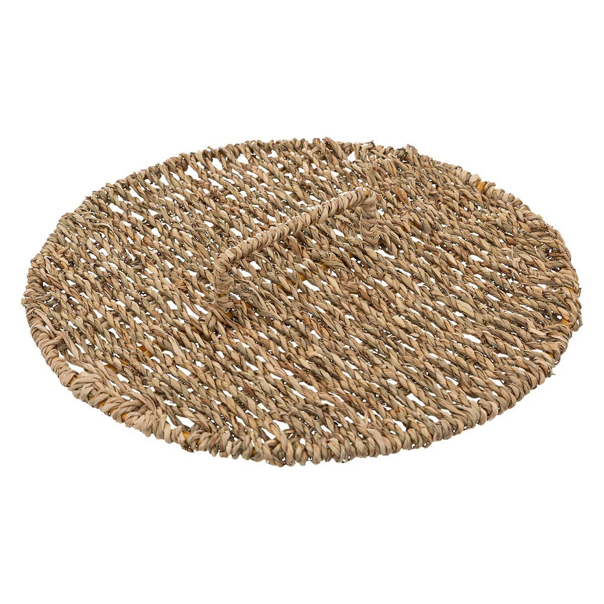 Cesto wc bege com tampa em corda, , large