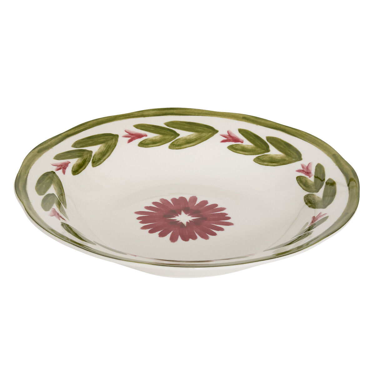 Prato de sopa MONA verde em porcelana 22cm, , large