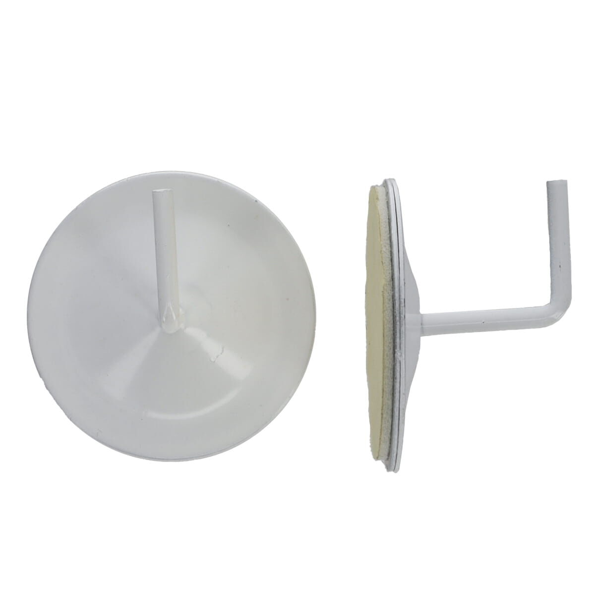 Conjunto De 2 Suportes Adesivos Branco Em Metal, , large