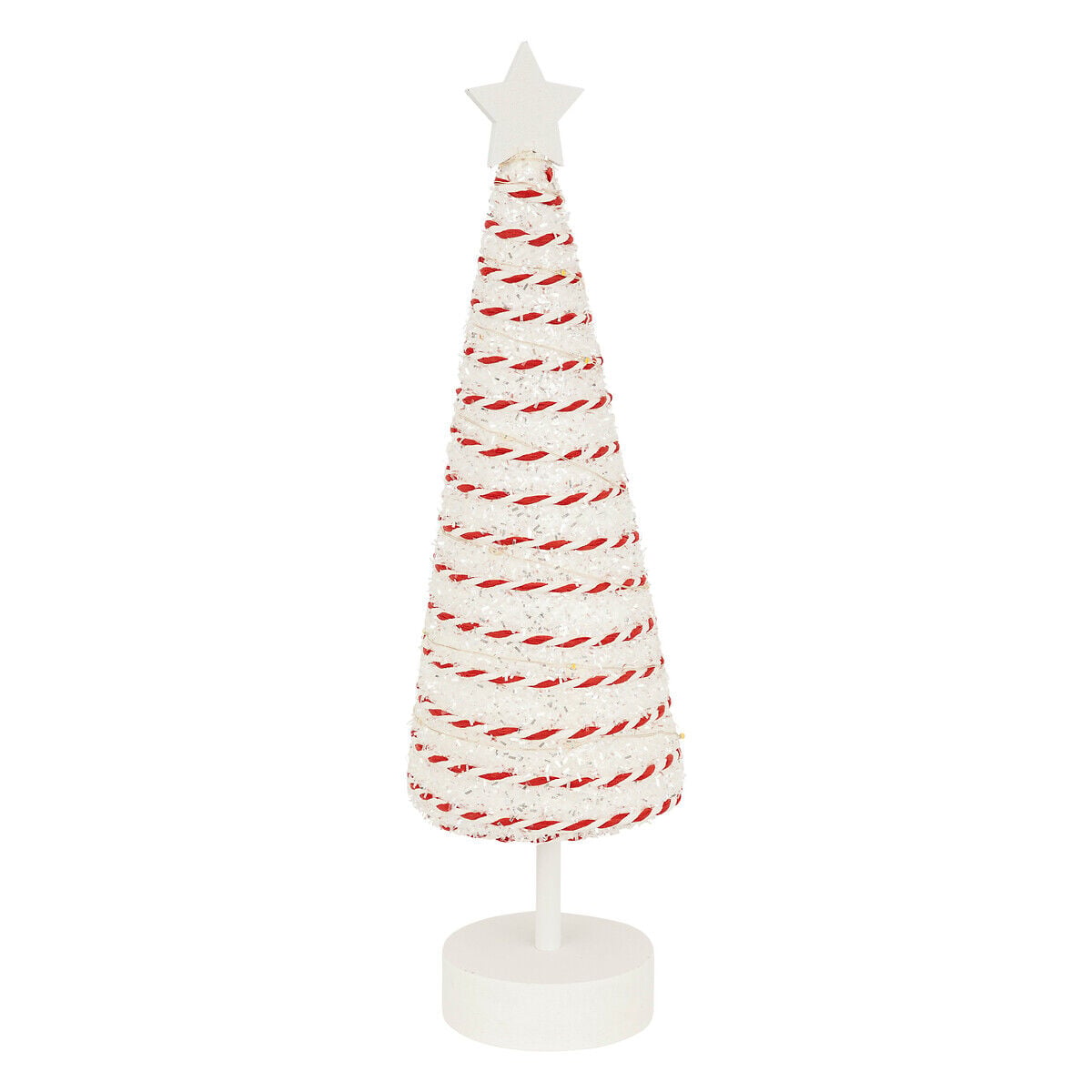 Árvore decorativa com led branca e vermelha 38cm, , large