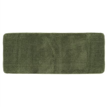Tapete wc microfibra especial verde caqui 50x120cm, , large