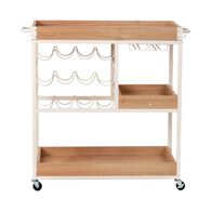 Carrito cocina ILUN beige con 3 baldas