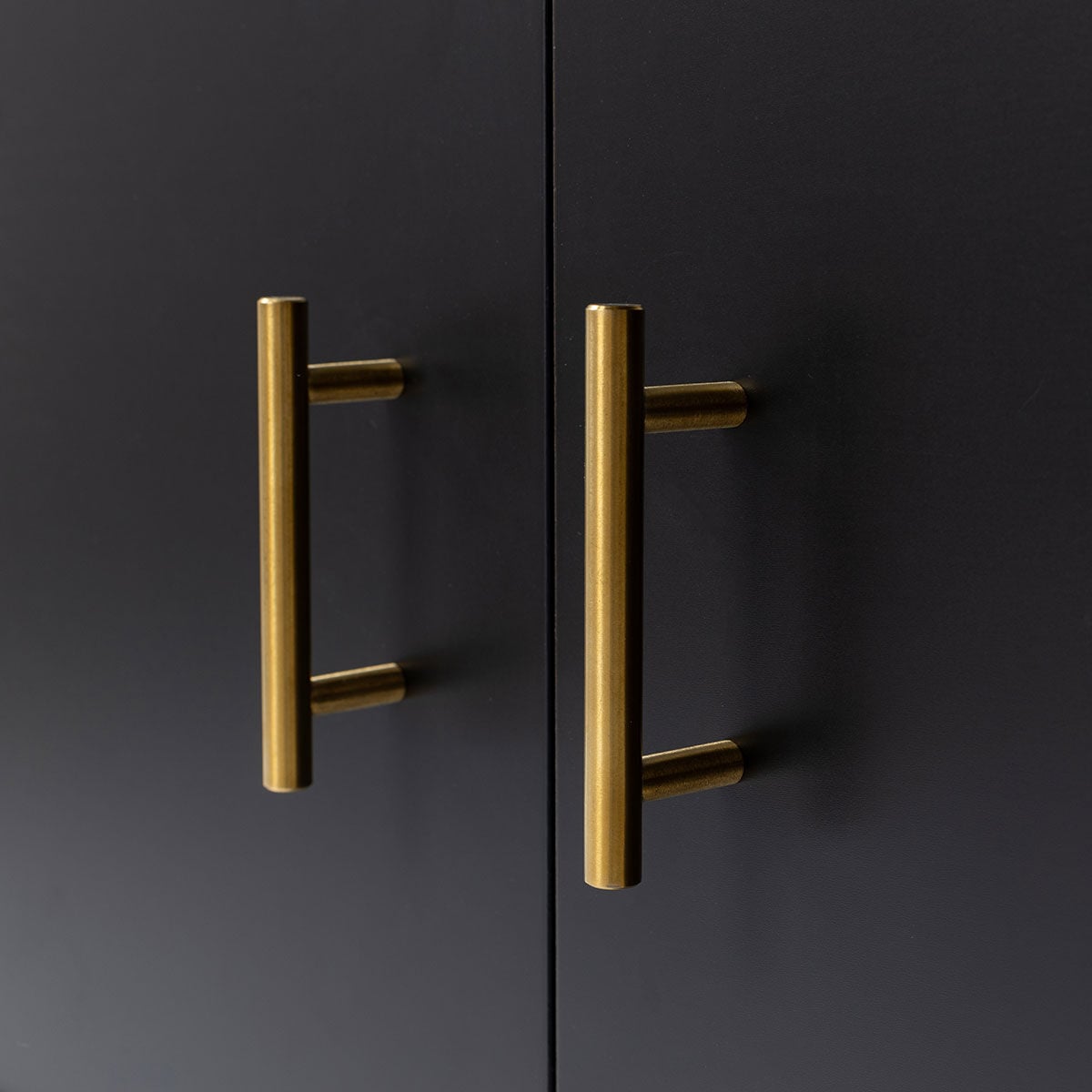 Estantería TEDY negro 2 puertas mdf e metal 170cm, , large
