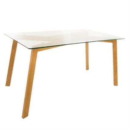 Mesa de jantar TAHO com tampo de vidro, , large