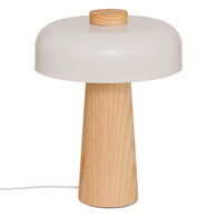 L&aacute;mpara de mesa POLA BLANCO de metal 36x27cm