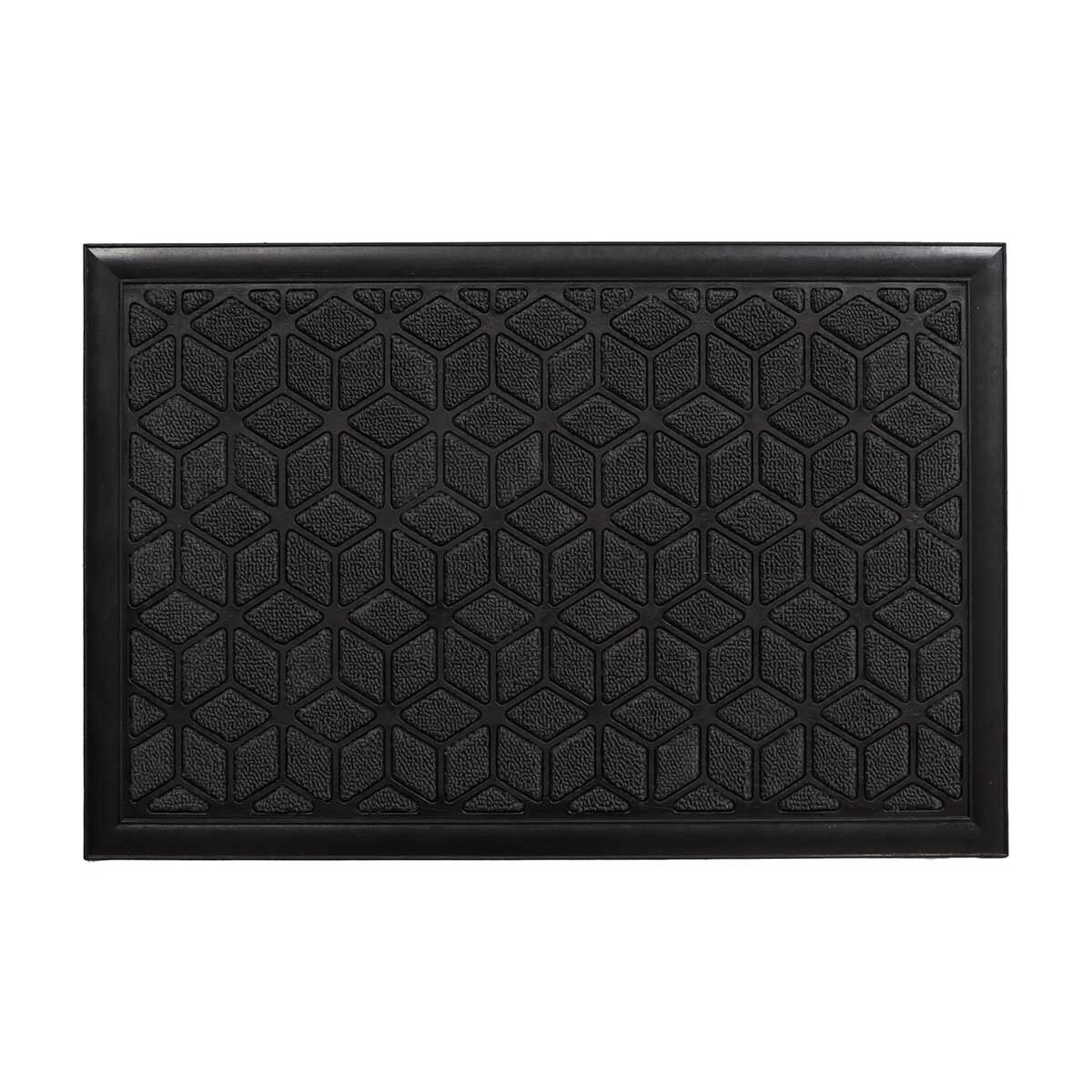 Tapete LONG ISLAND cinza escuro 40x60cm, , large