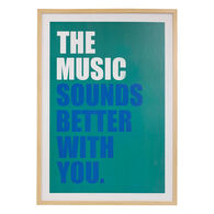 Cuadro decorativo music DARIUS verde 50x70cm