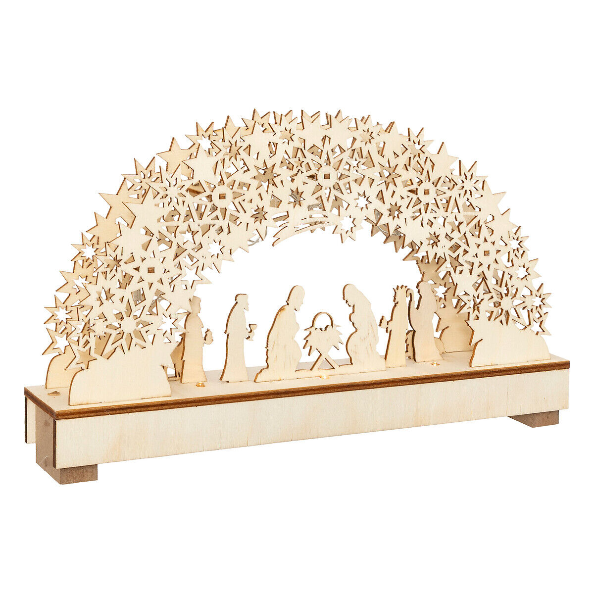Cena de natal presépio iluminado em mdf, , large