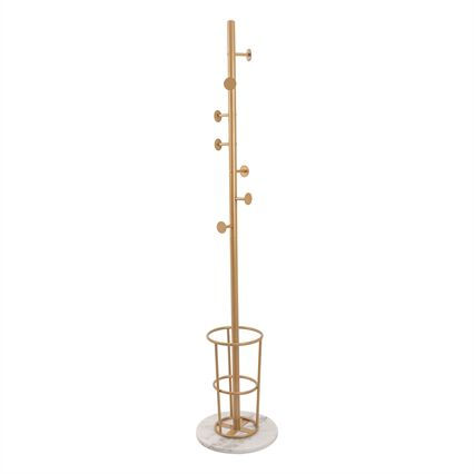 Cabide com 7 ganchos dourado em metal, , large