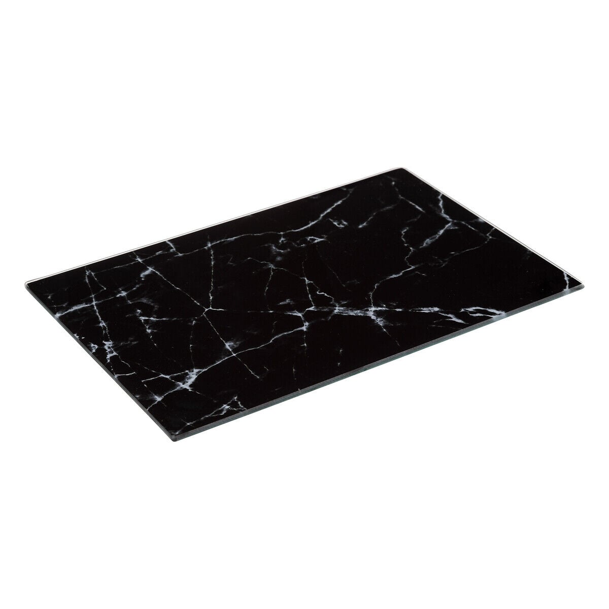 Tábua de cozinha decoração mármore em vidro 20x30cm, , large