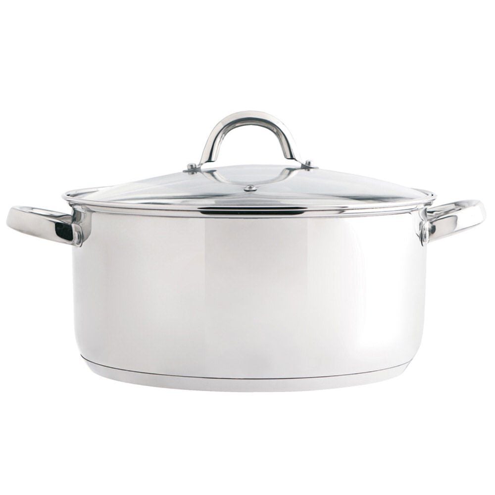 Saucepan in stainless steel with glass lid, , large