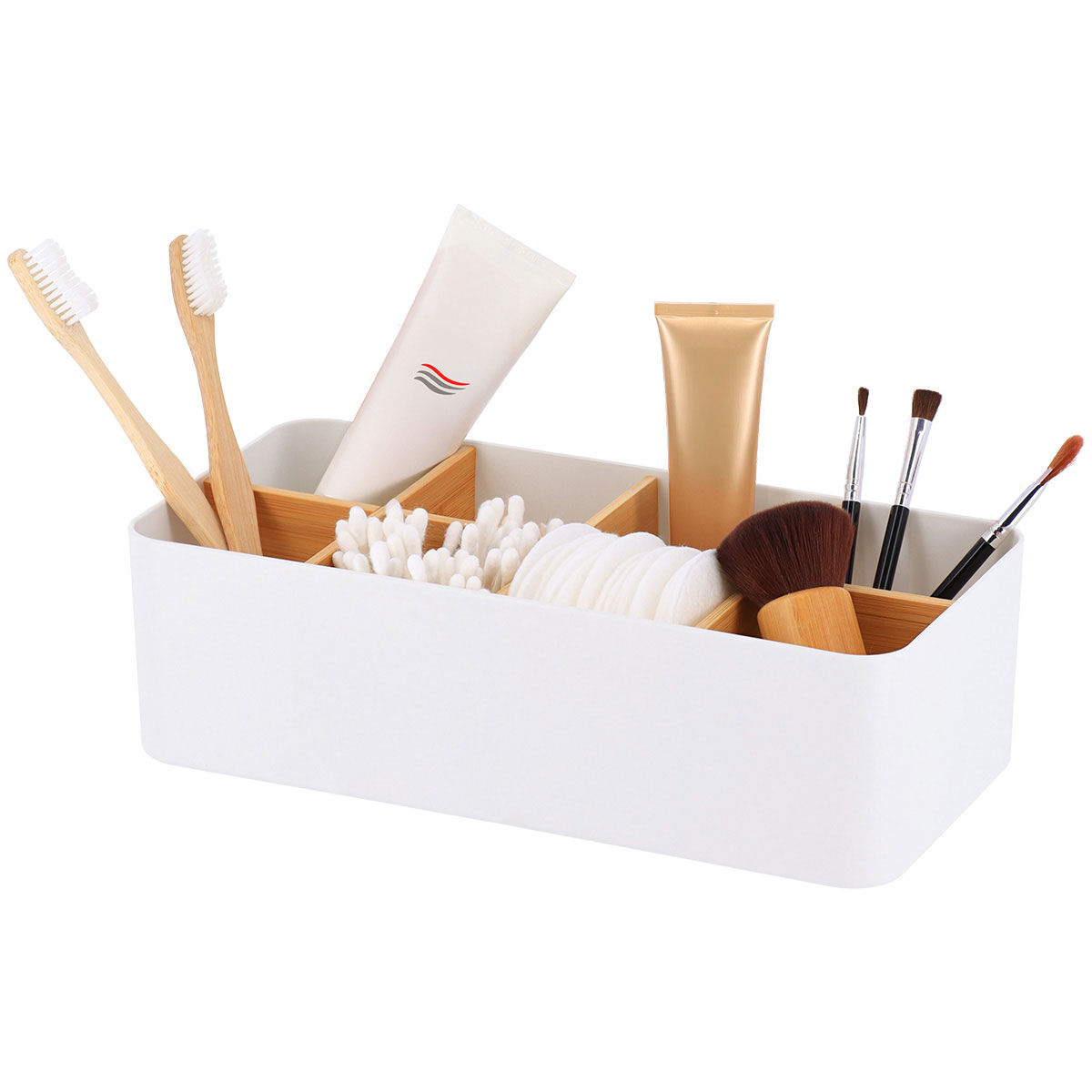 Organiser with 3 compartments white, , large