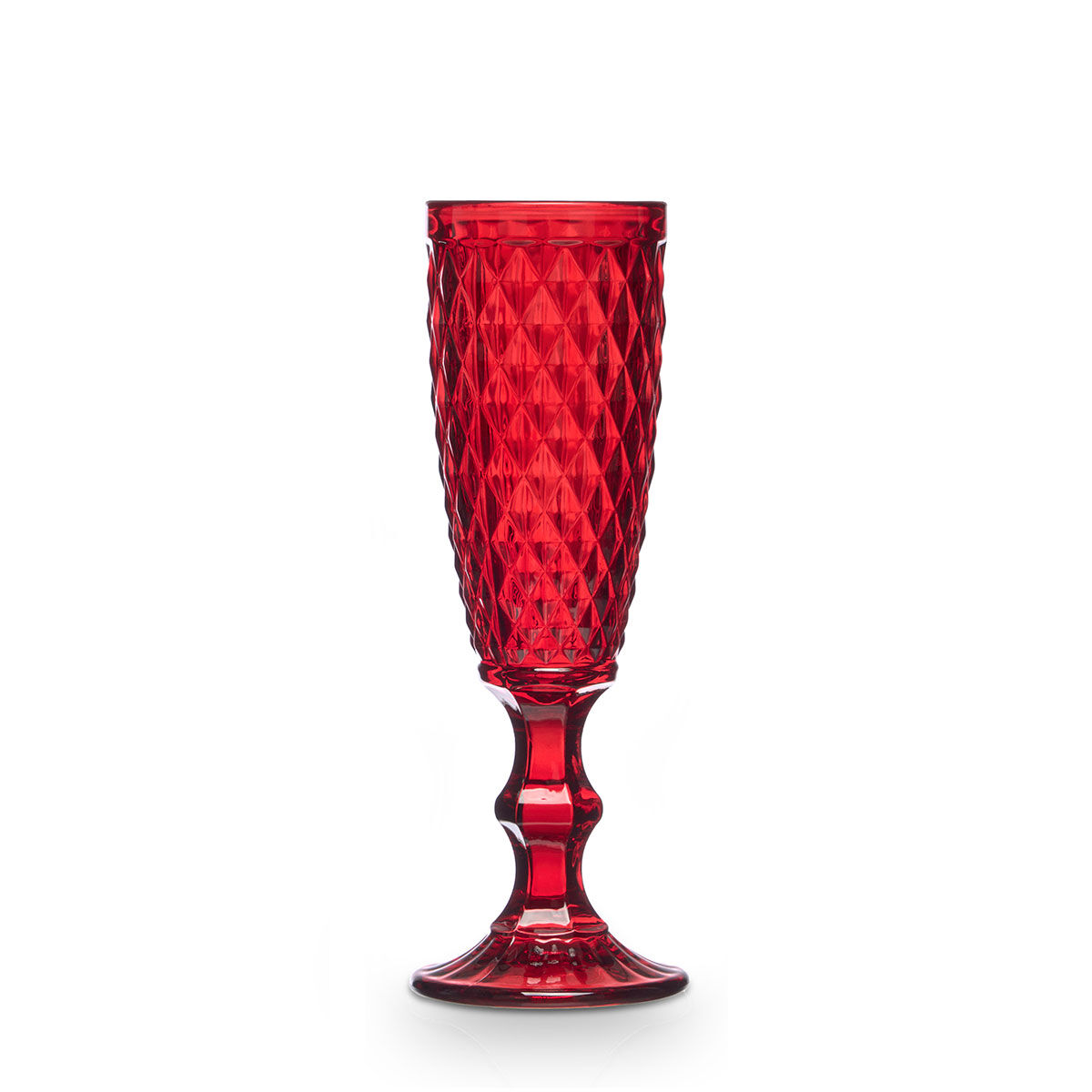 Copo de champanhe DIAMANTE vermelho 17,5cl, , large