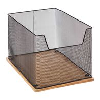 Caja De Almacenaje P/Oficina Metal/Bamb&uacute;