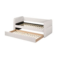 Cama doble con caj&oacute;n beige KOBI