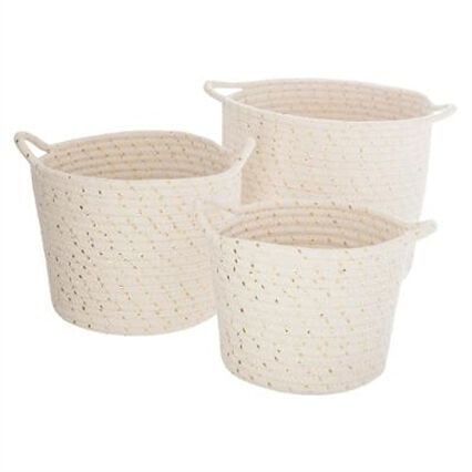 Basket in cotton with lurex, , large
