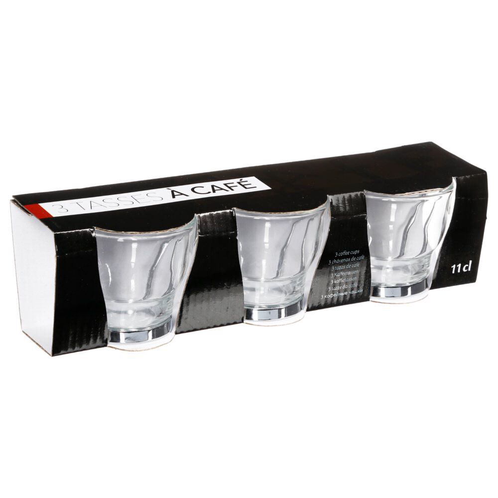 Conjunto de 3 chávenas de vidro c/ pega, , large