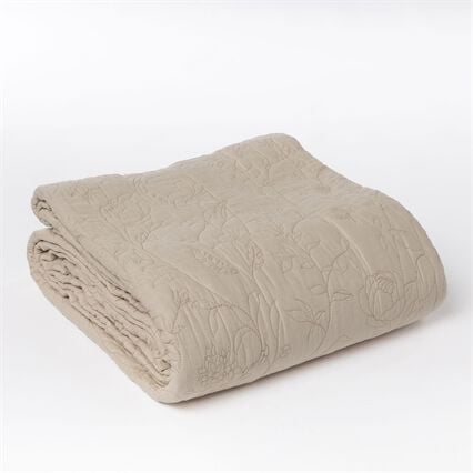 Bedspread FLOWER beige, , large