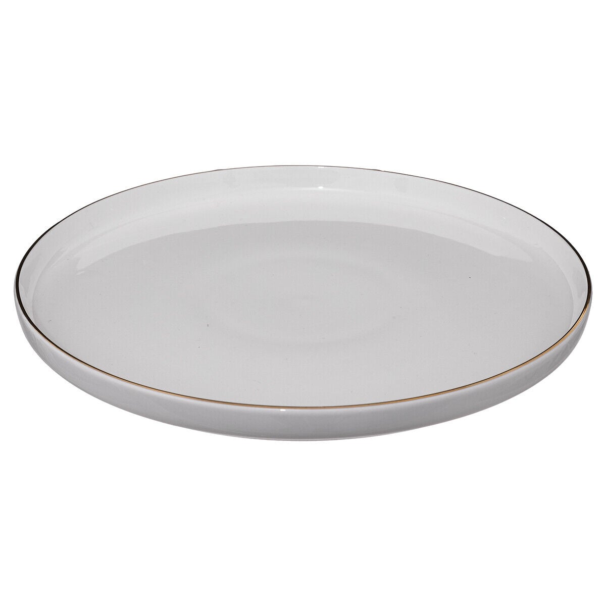 Prato raso SUBLIMA cinza claro em porcelana 27cm, , large