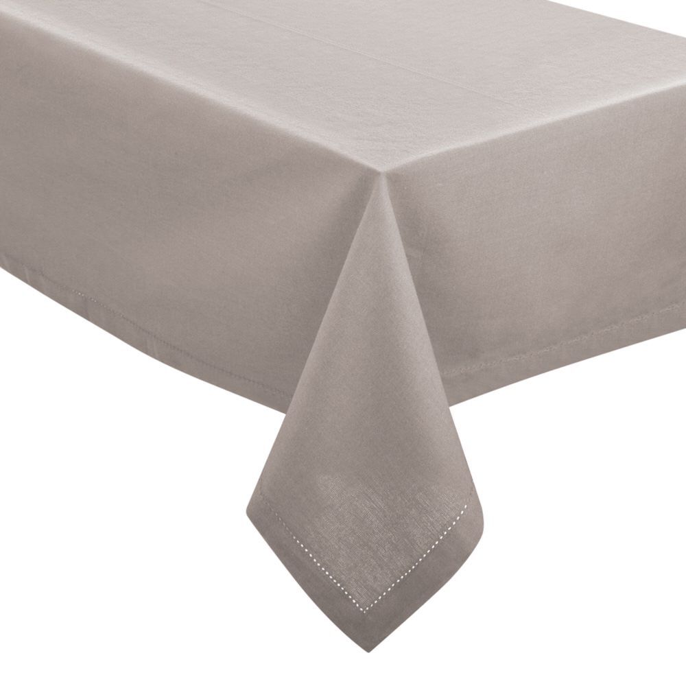 Tablecloth CHAMBRAY white in cotton, , large