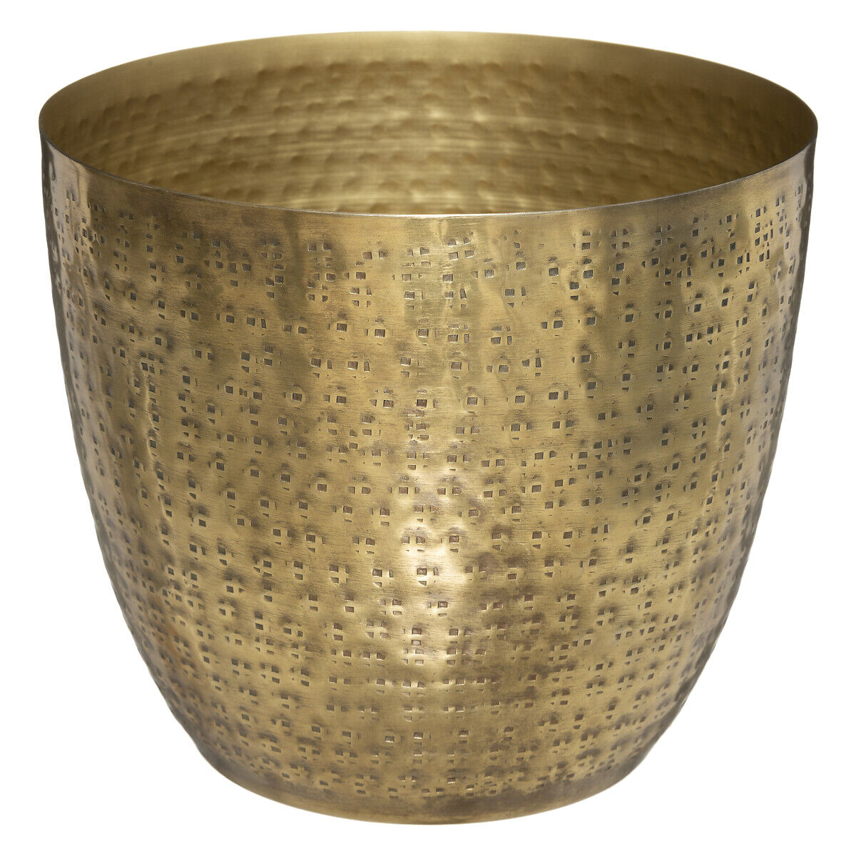 Vaso OASIS dourado em metal 16cm, , large