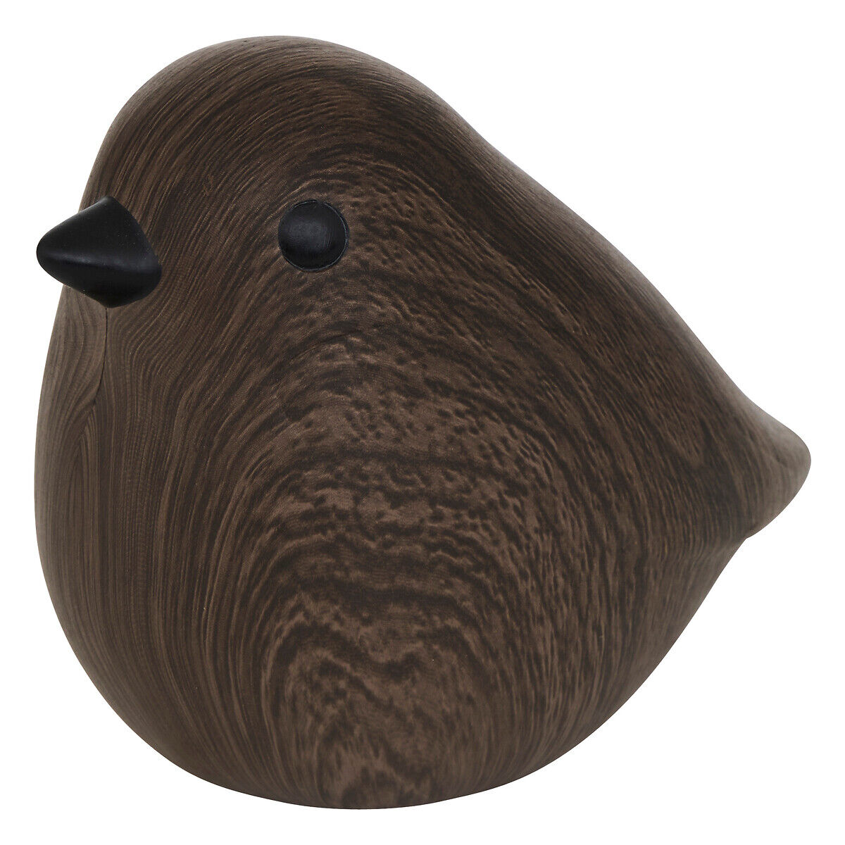 Figura decorativa pássaro castanho escuro 34cm, , large