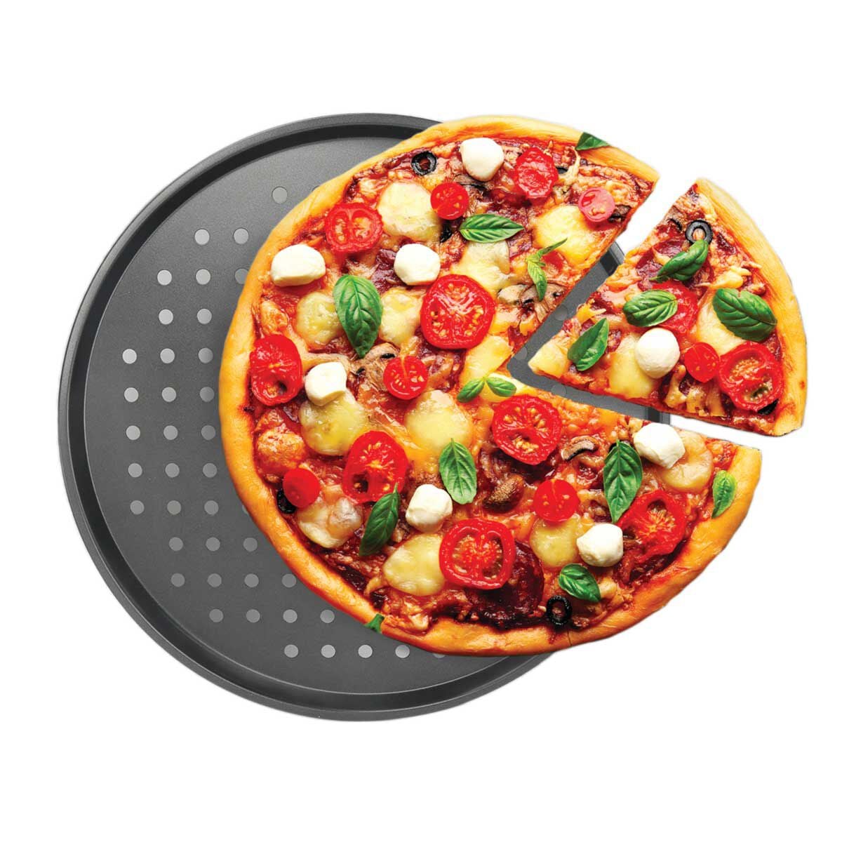 Forma para pizza em aço 33cm, , large