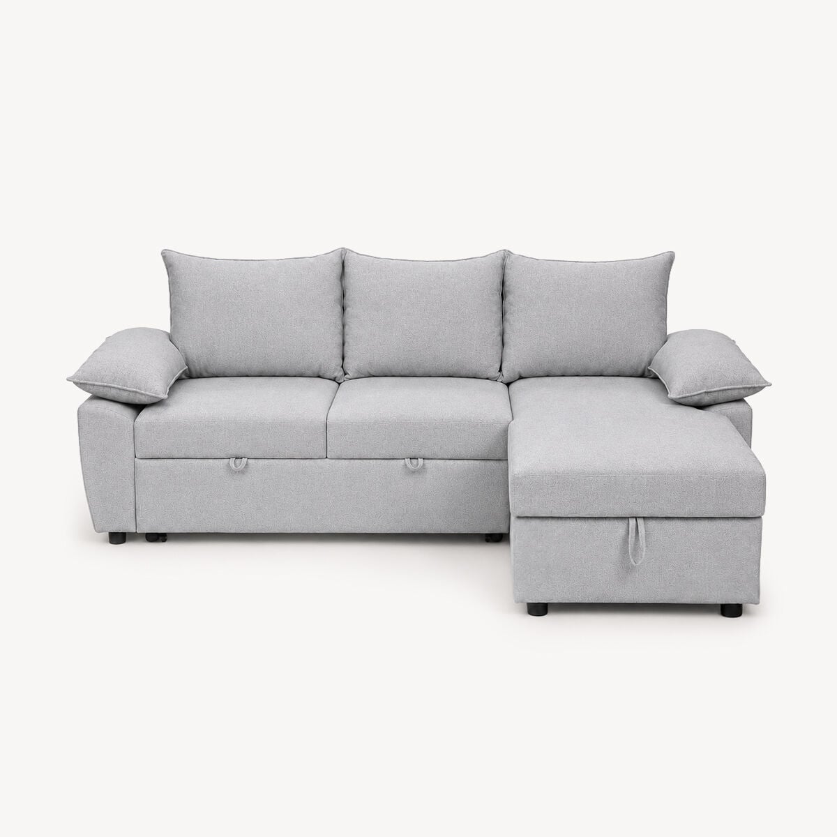 Sofá cama con chaise longue COLMAR gris, , large