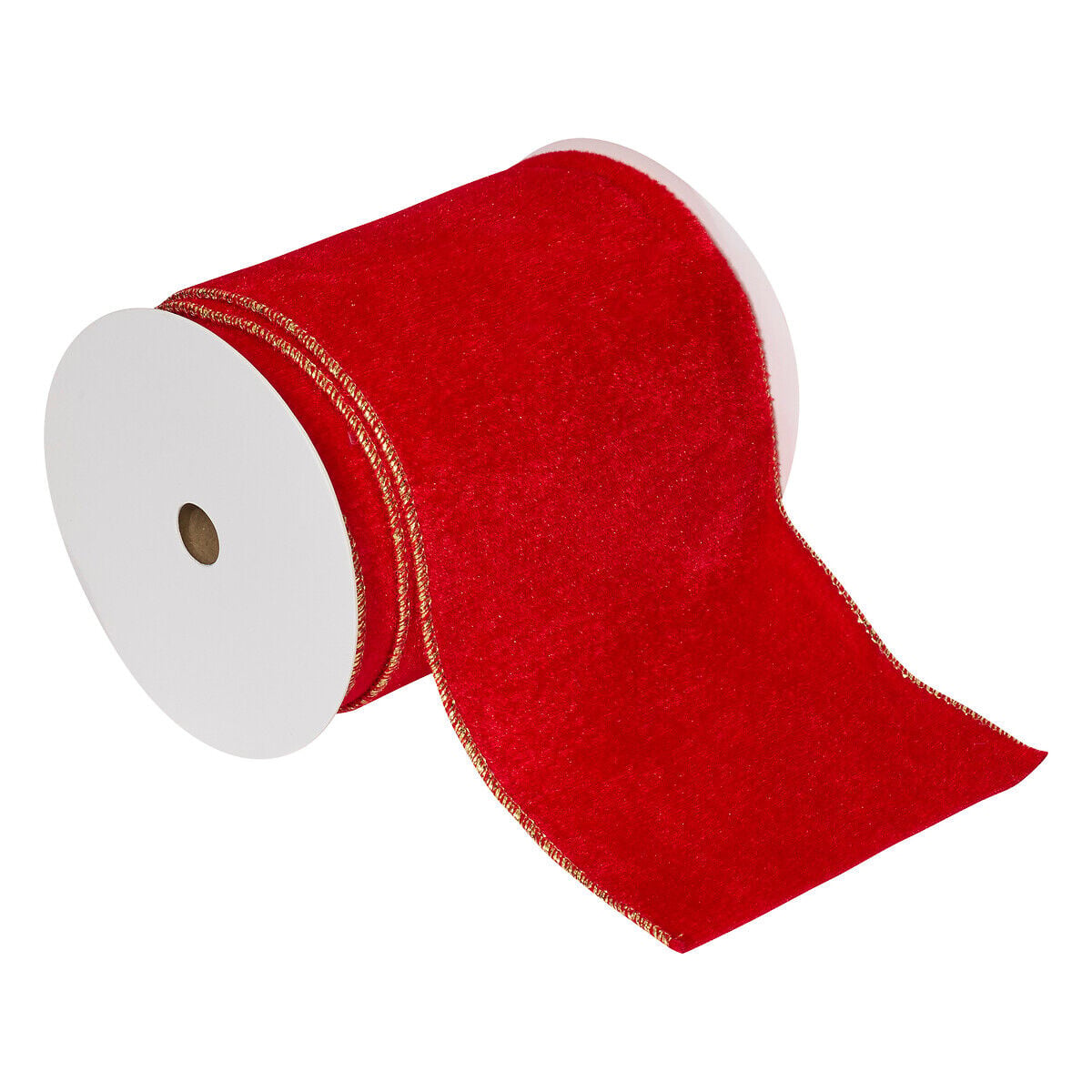 Fita em veludo vermelho 12x500cm, , large