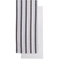 Set de 2 pa&ntilde;os de cocina CHARLIZE negro 50x70cm