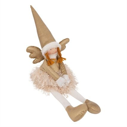 Figura de fada rose com gorro sentada 48cm, , large