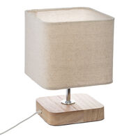 Candeeiro De Mesa Toxey Marfim Em Madeira Pinho
