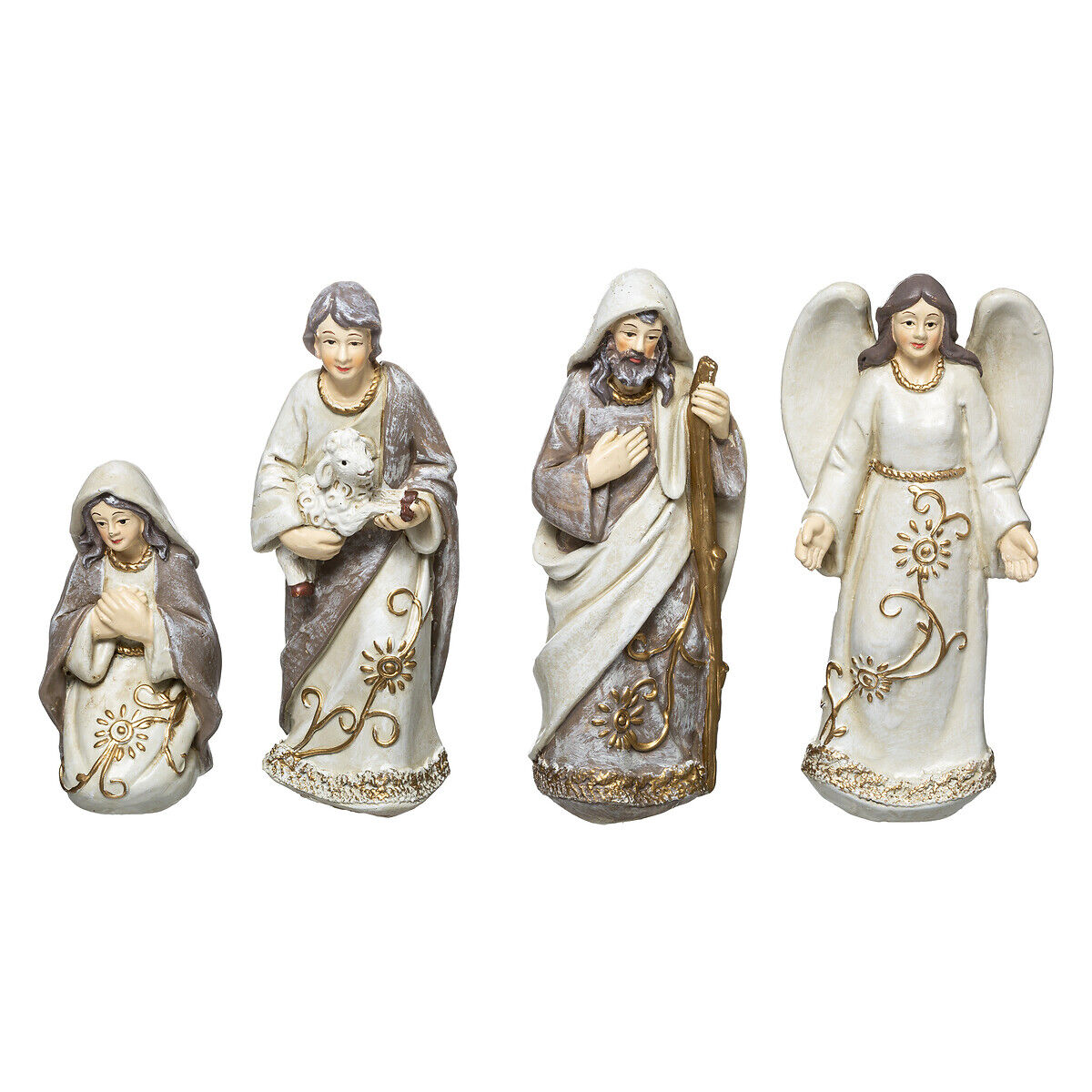 Presépio com 11 figuras e cenário, , large