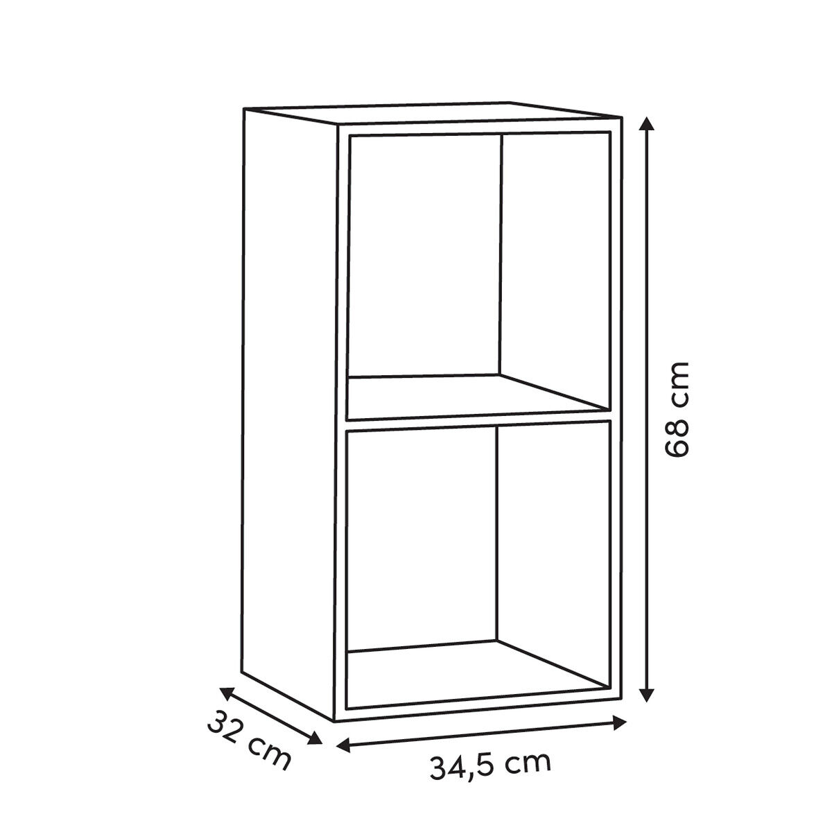 Shelving unit NOGUEIRA brown with 3 tiers, , large