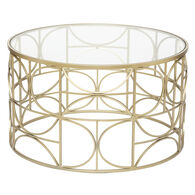 Mesa Auxiliar Metálica Dorada