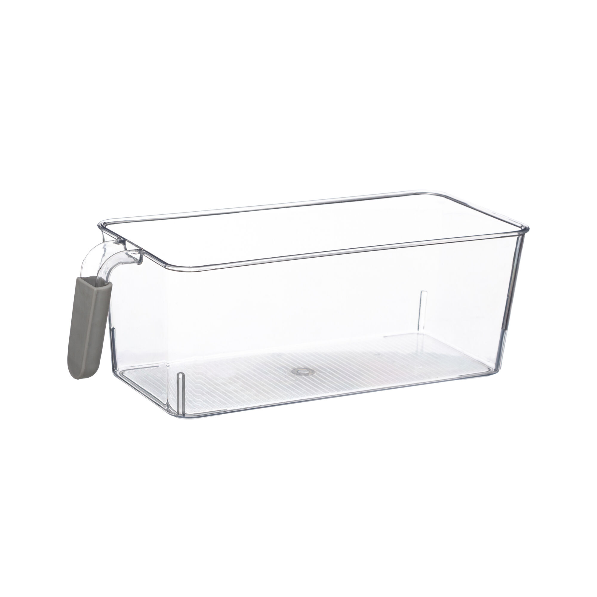 Storage box transparent with handles, , large