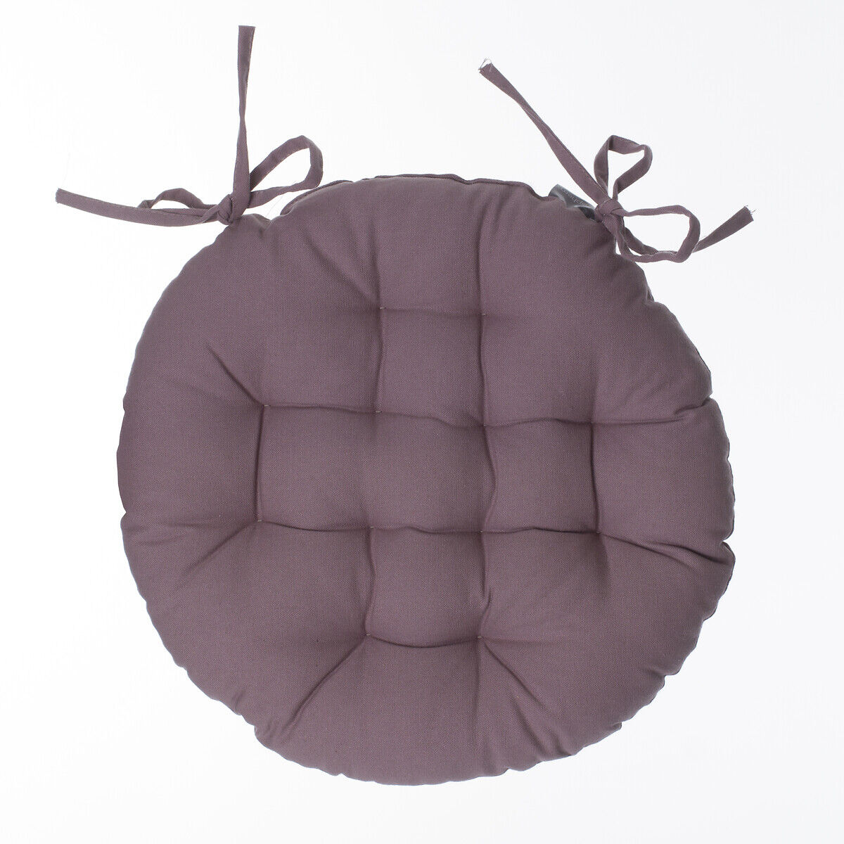 Round seat pad yellow in cotton, , large