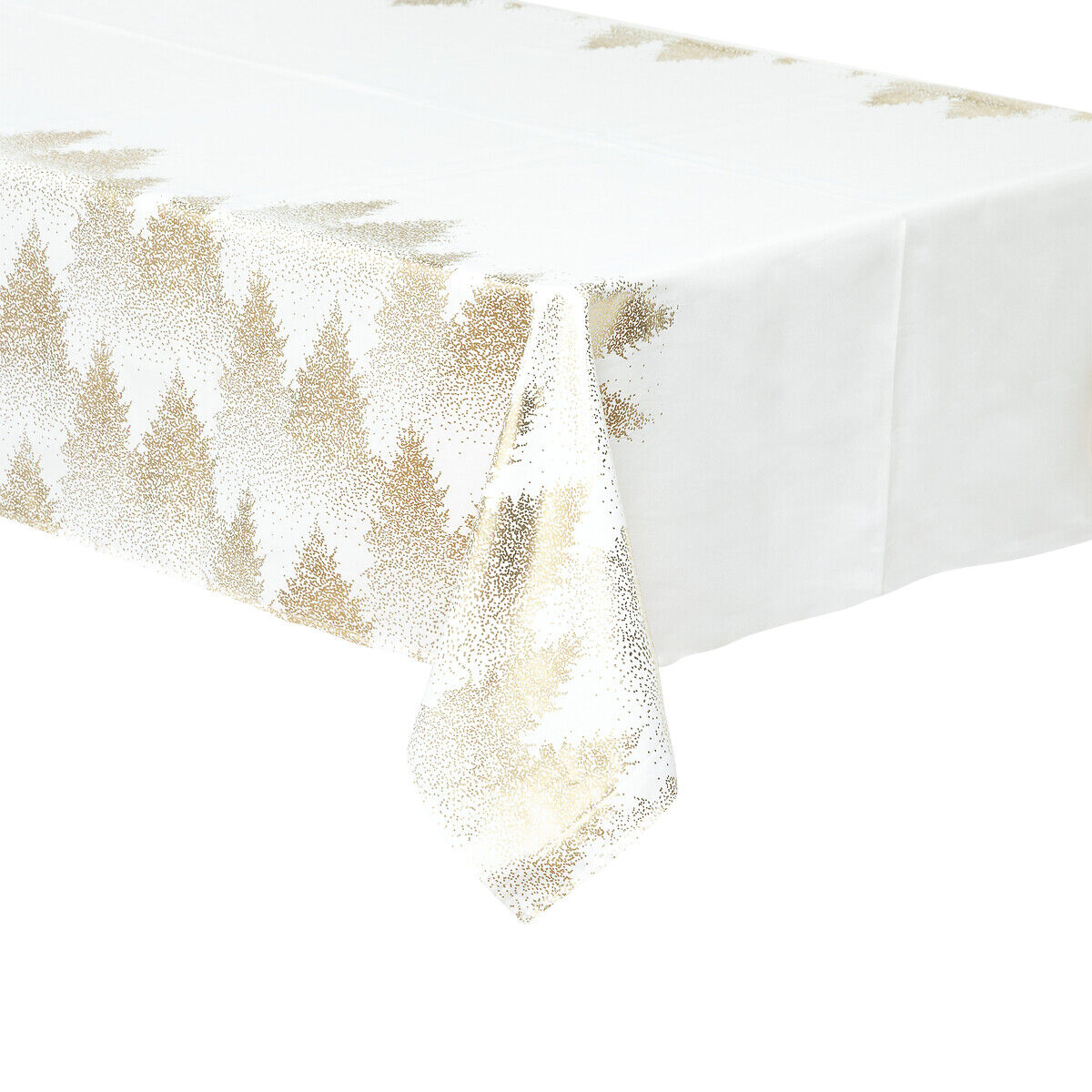 Toalha de mesa branca com árvores douradas 140x360cm, , large