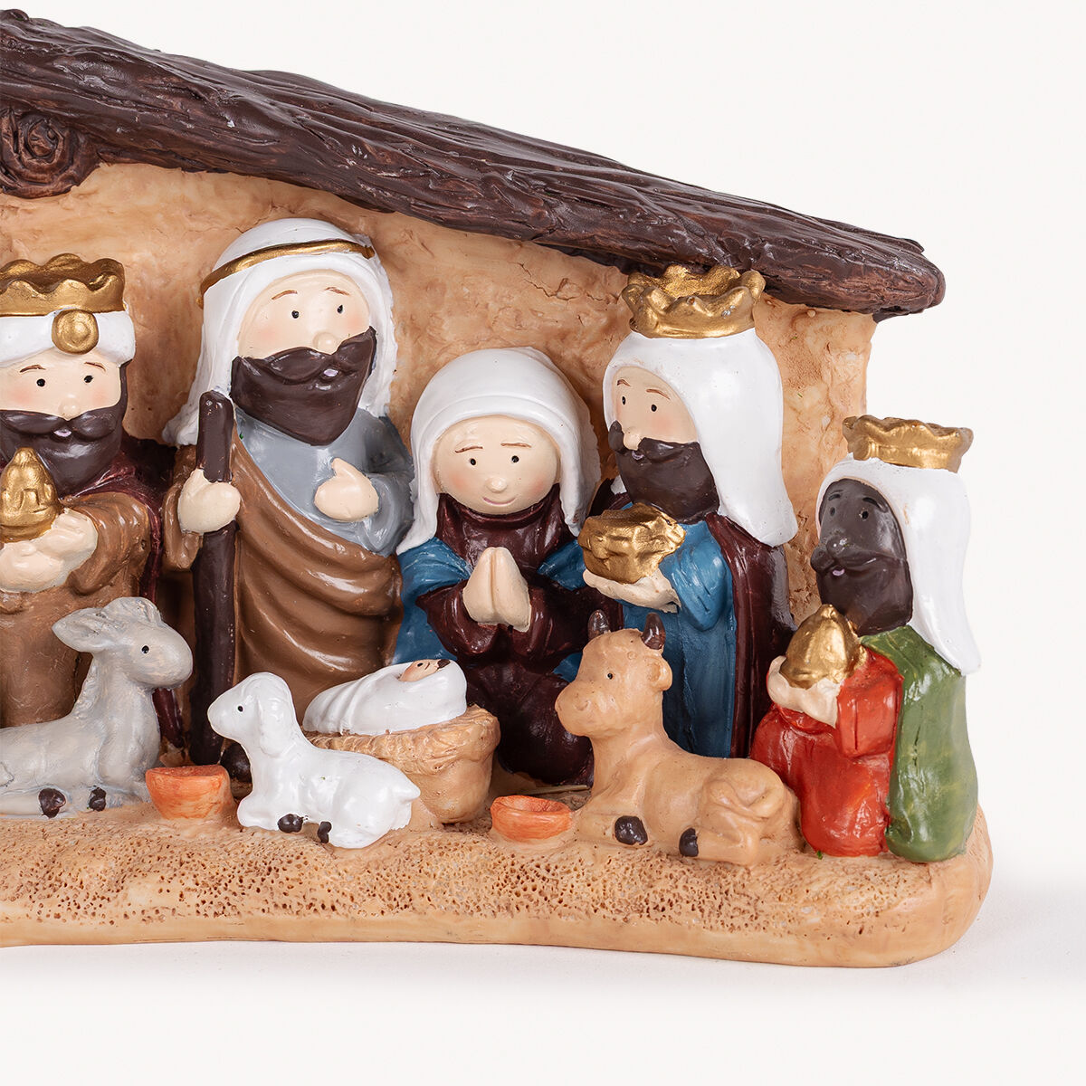 Presépio com 9 figuras 19,5x31cm, , large