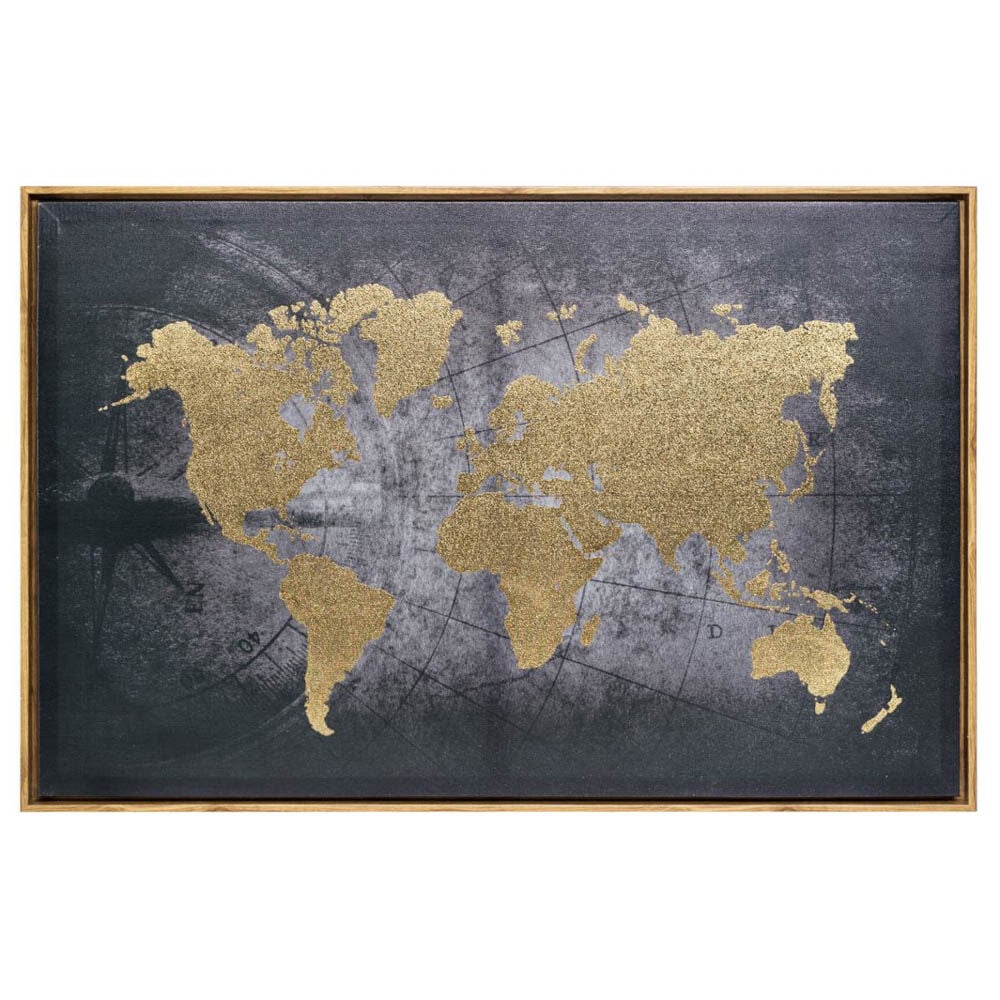 Quadro decorativo impressa mapa mundo, , large